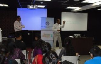 MR. M. BOSE TRAINING THE STUDENTS OF P.R.S.I